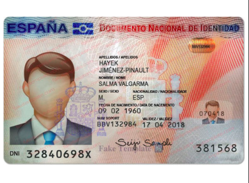 HQ Real Registered Database Spain ID Card Online